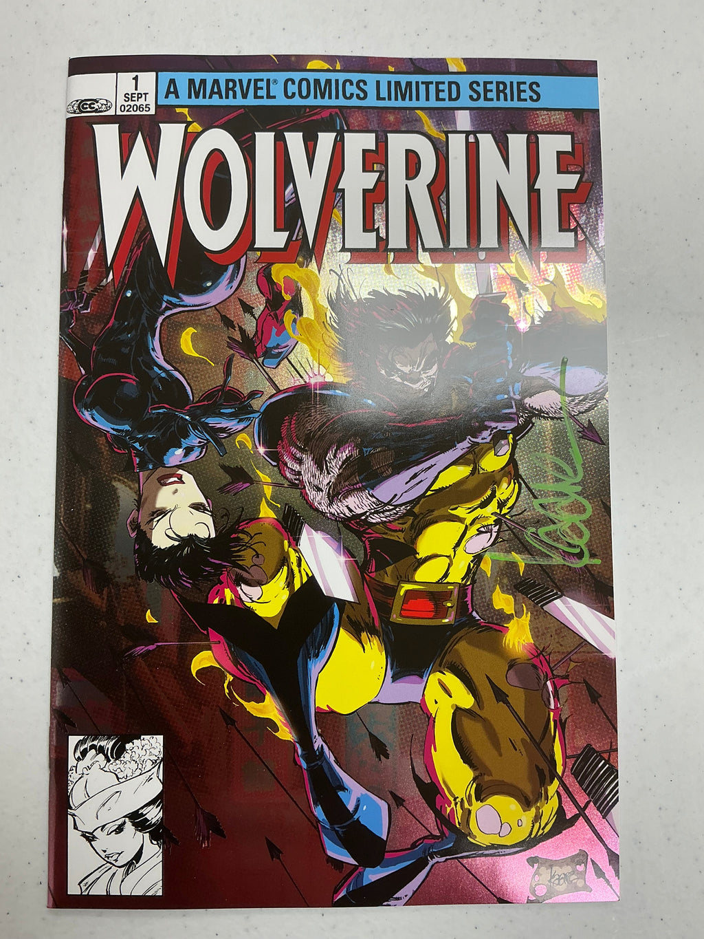 [Signed by Kaare Andrews] [FOIL] WOLVERINE BY CLAREMONT & MILLER #1 FACSIMILE EDITION [NEW PRINTING] UNKNOWN COMICS KAARE ANDREWS EXCLUSIVE MEGACON VAR [IN STOCK]