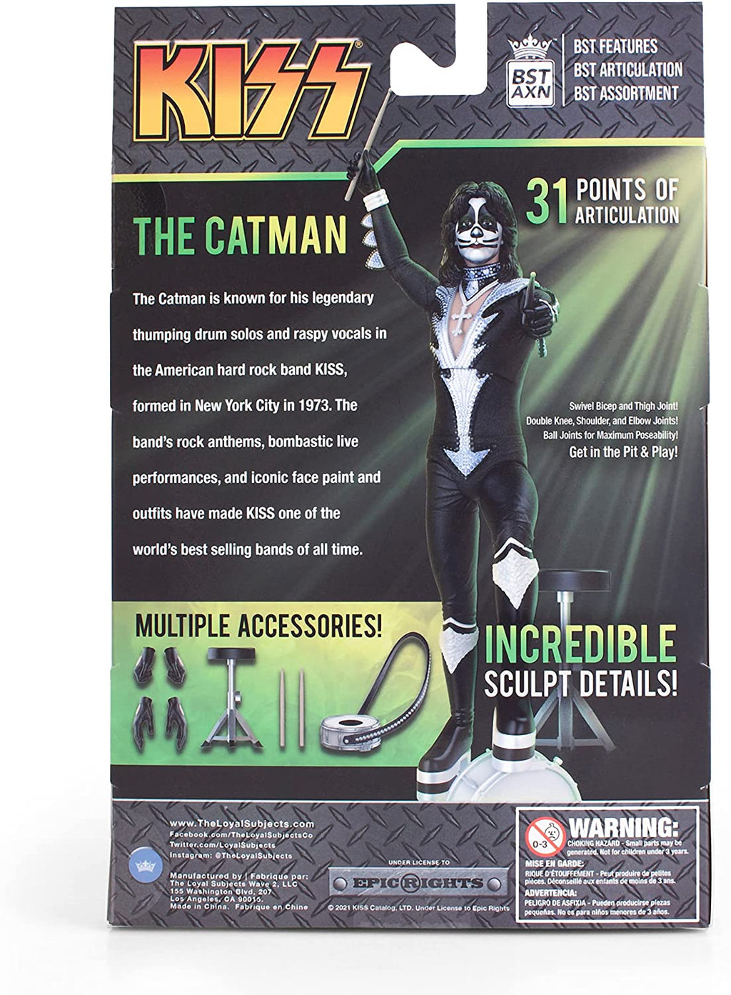 Bst Axn KISS The Catman Destroyer Tour Action Figure