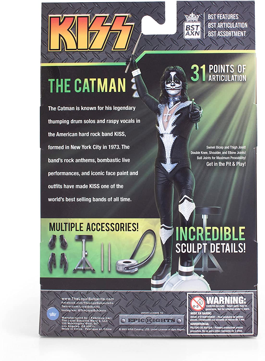 Bst Axn KISS The Catman Destroyer Tour Action Figure