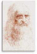 Leonardo da Vinci Autorretrato 02 Canvas Print (16" X 24")