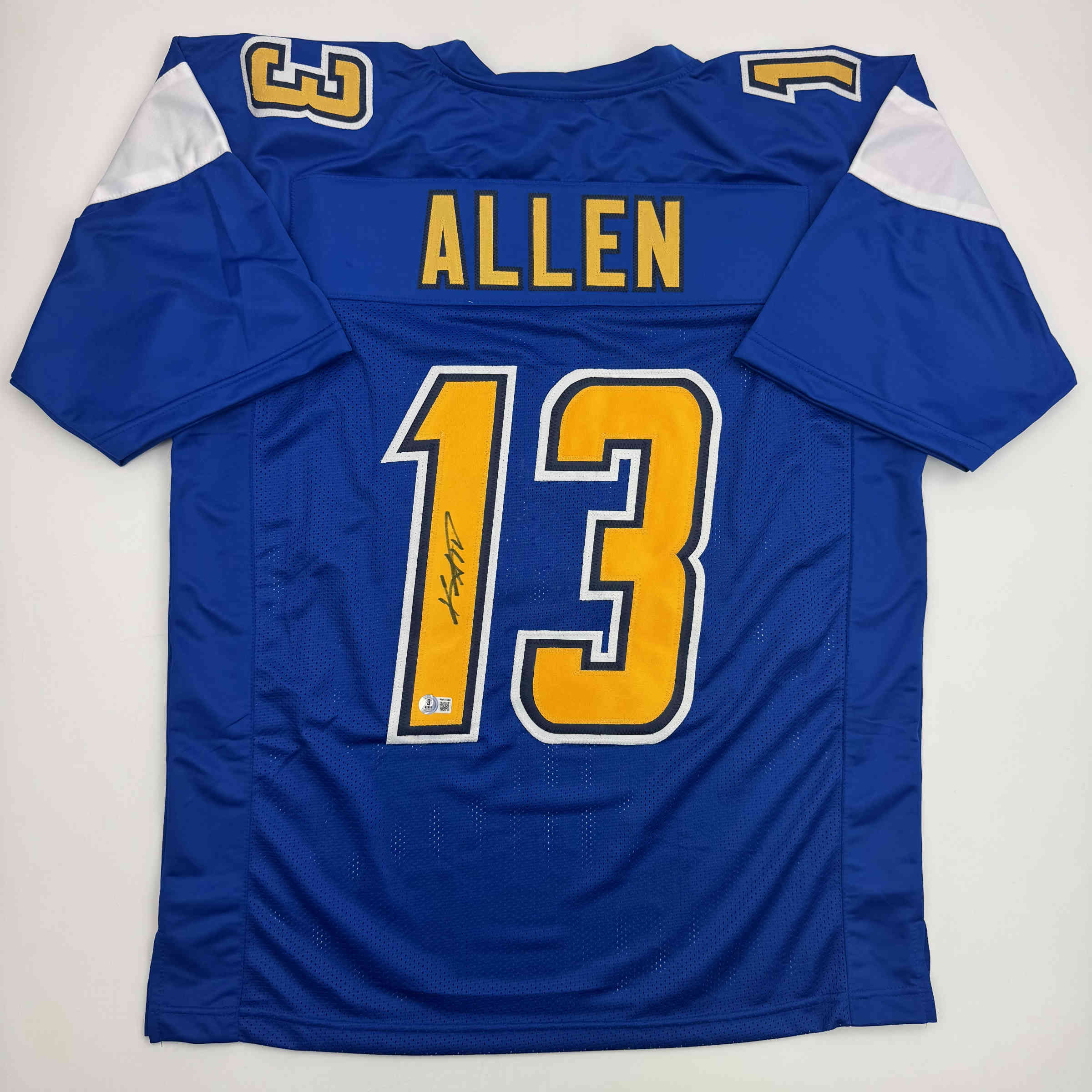Autographed/Signed Keenan Allen Los Angeles LA Color Rush Blue Football Jersey Beckett BAS COA