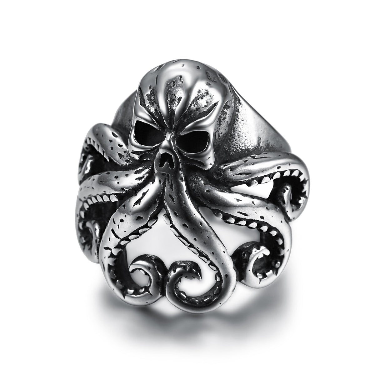 Pirate octopus tentacle punk style ring