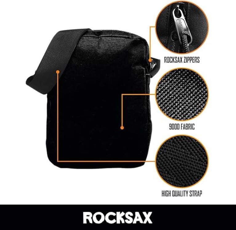 Rocksax Oasis Logo - Black Crossbody Bag