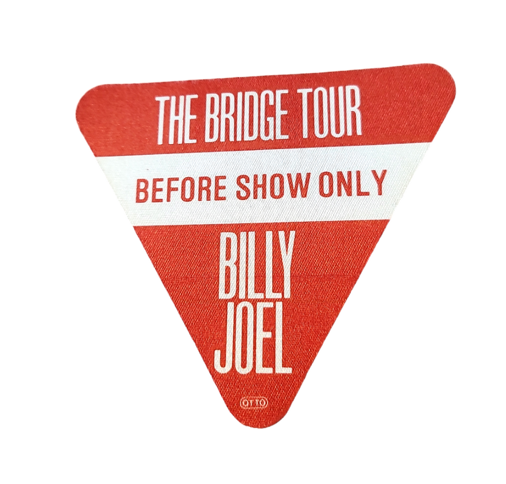 Billy Joel The Bridge Tour 1986 Before Show Backstage Pass OTTO
