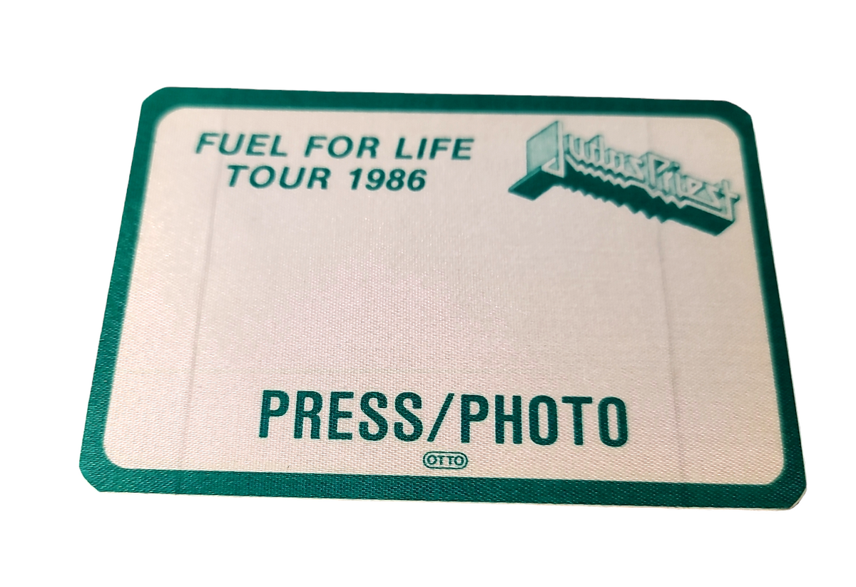 Judas Priest Fuel for Life Tour 1986 Backstage Pass Press