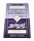 Bad Company & Ted Nugent Summer Tour 1995 Local Crew Backstage Pass OTTO purple
