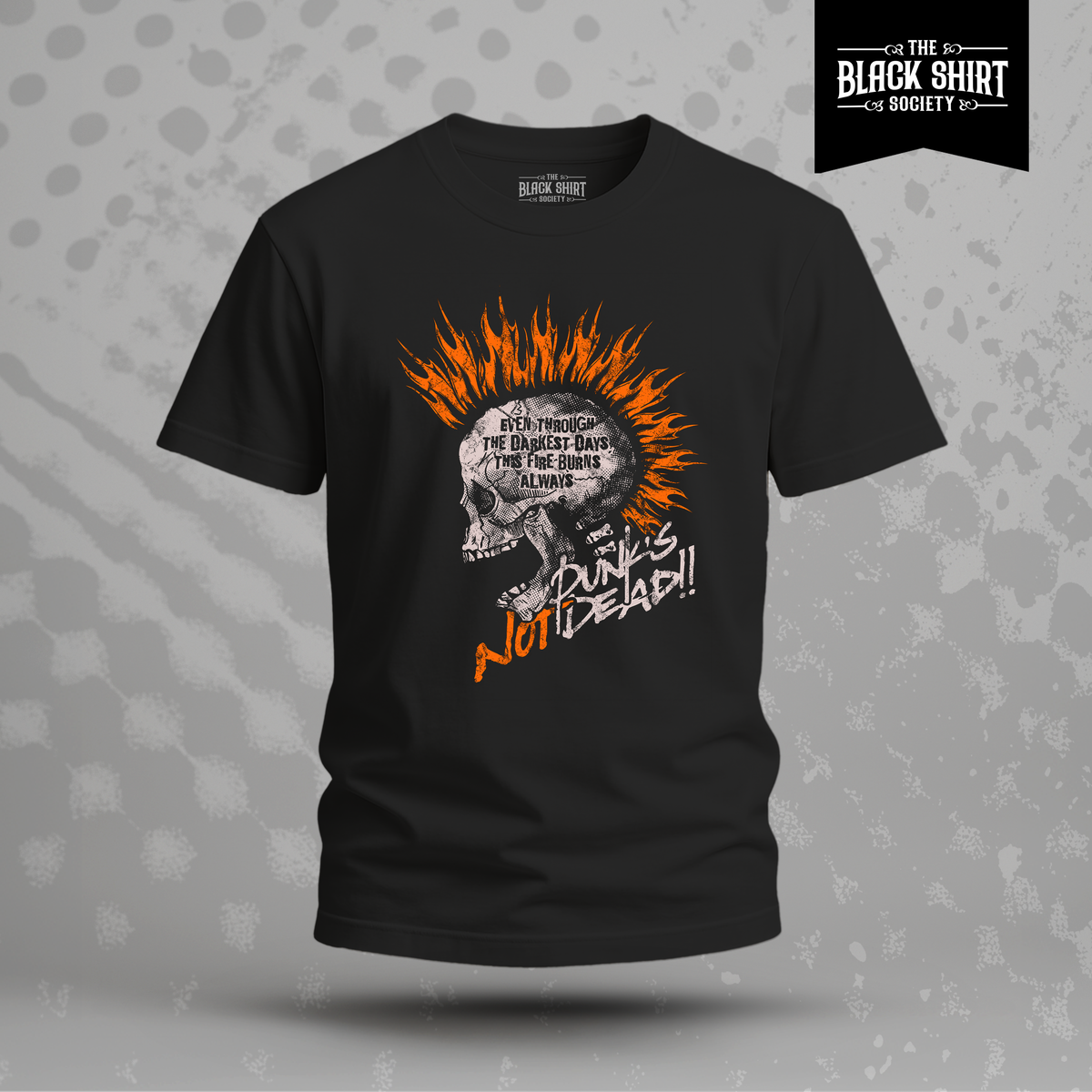 Punk Skull Mohawk T-Shirt, Distressed Screaming Skull Graphic Tee, Alternative Streetwear Apparel
