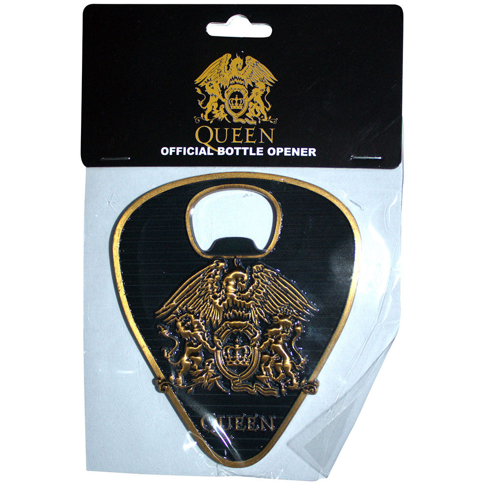 Queen  - Gold Crest Plectrum Bottle Opener Magnet