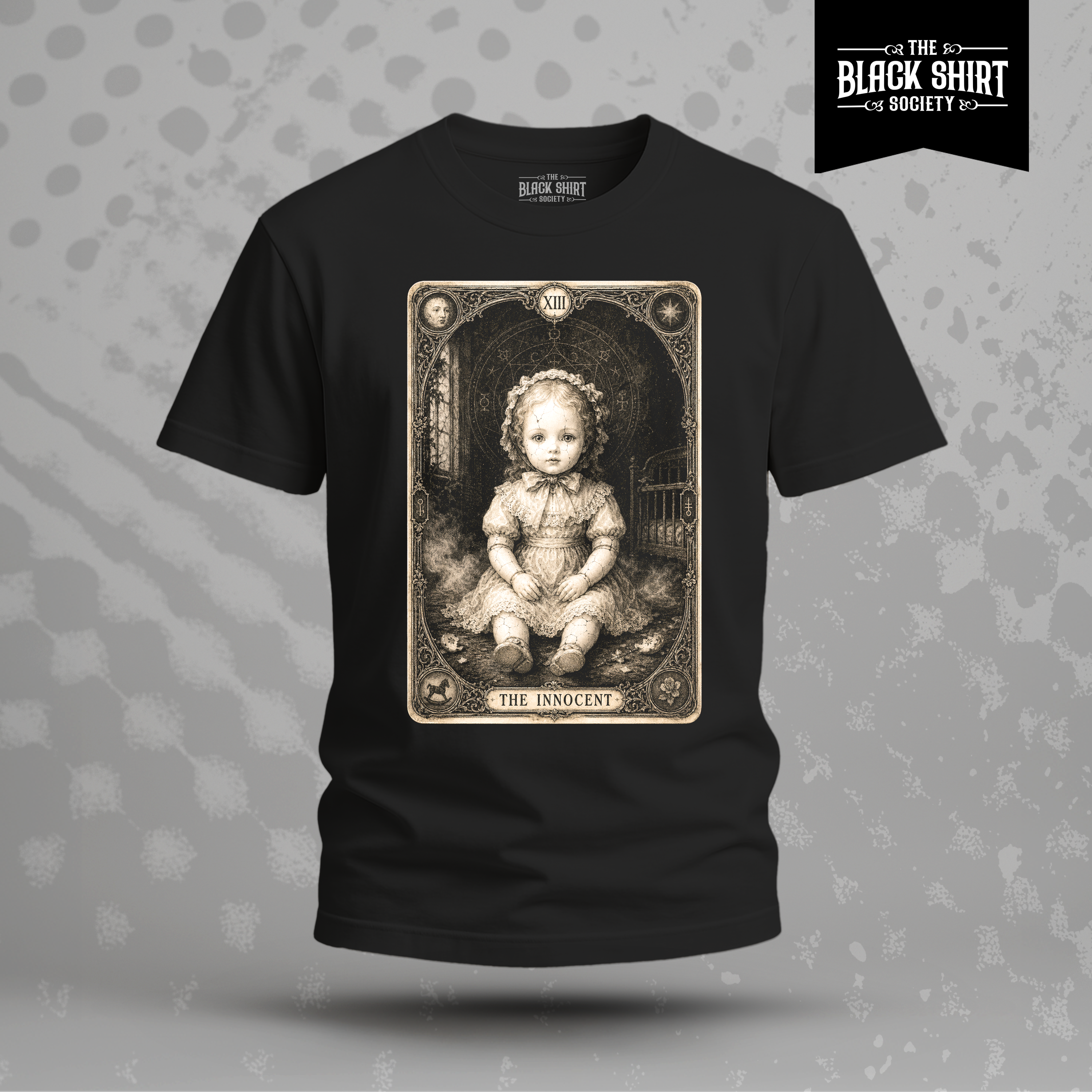 The Innocent Tarot Haunted Doll T-Shirt | Gothic Victorian Horror Graphic Tee