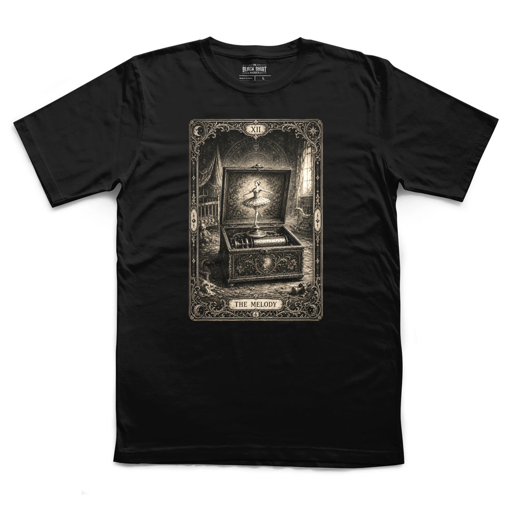 The Melody | Gothic Music Box T-Shirt | Haunted Ballerina Victorian Horror Tee