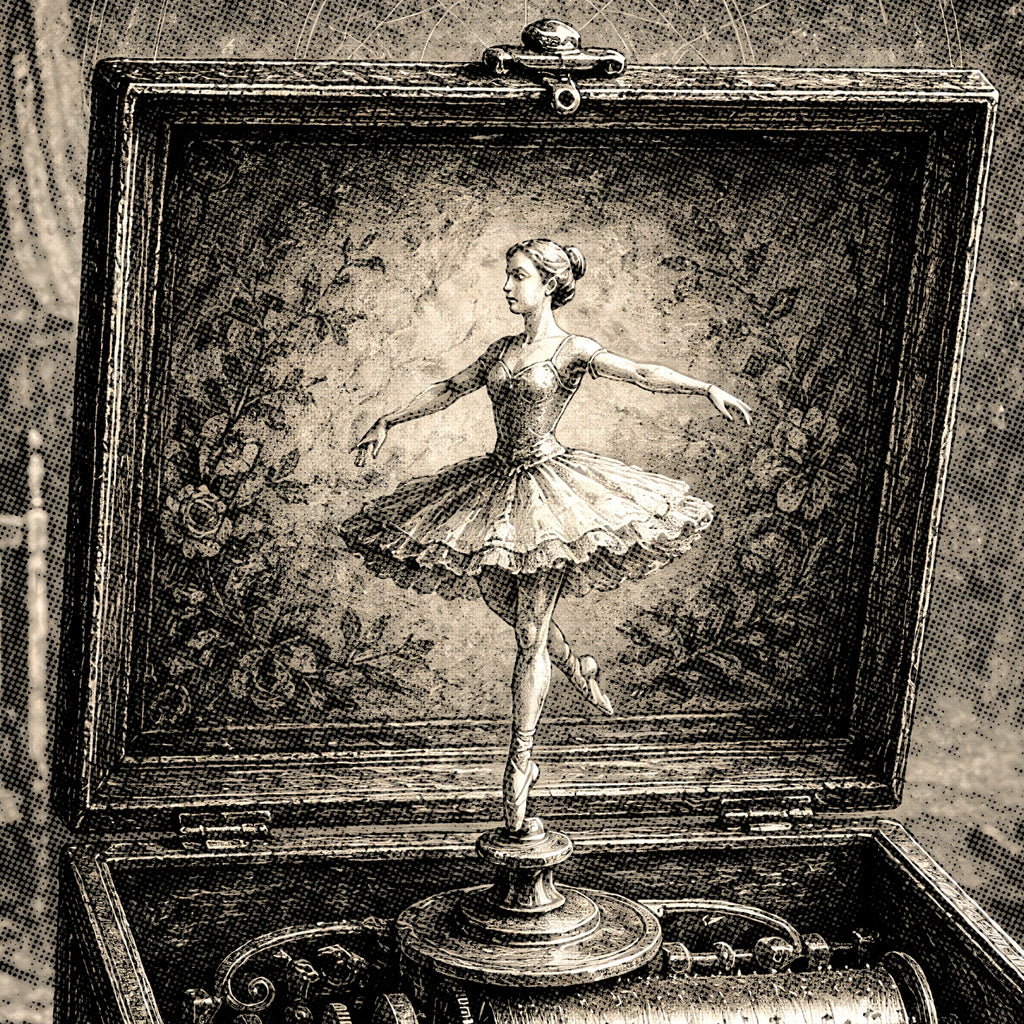 The Melody | Gothic Music Box T-Shirt | Haunted Ballerina Victorian Horror Tee