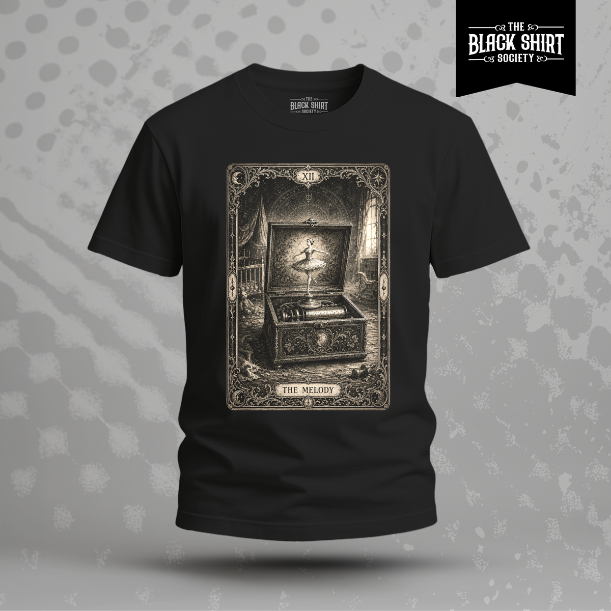 The Melody | Gothic Music Box T-Shirt | Haunted Ballerina Victorian Horror Tee