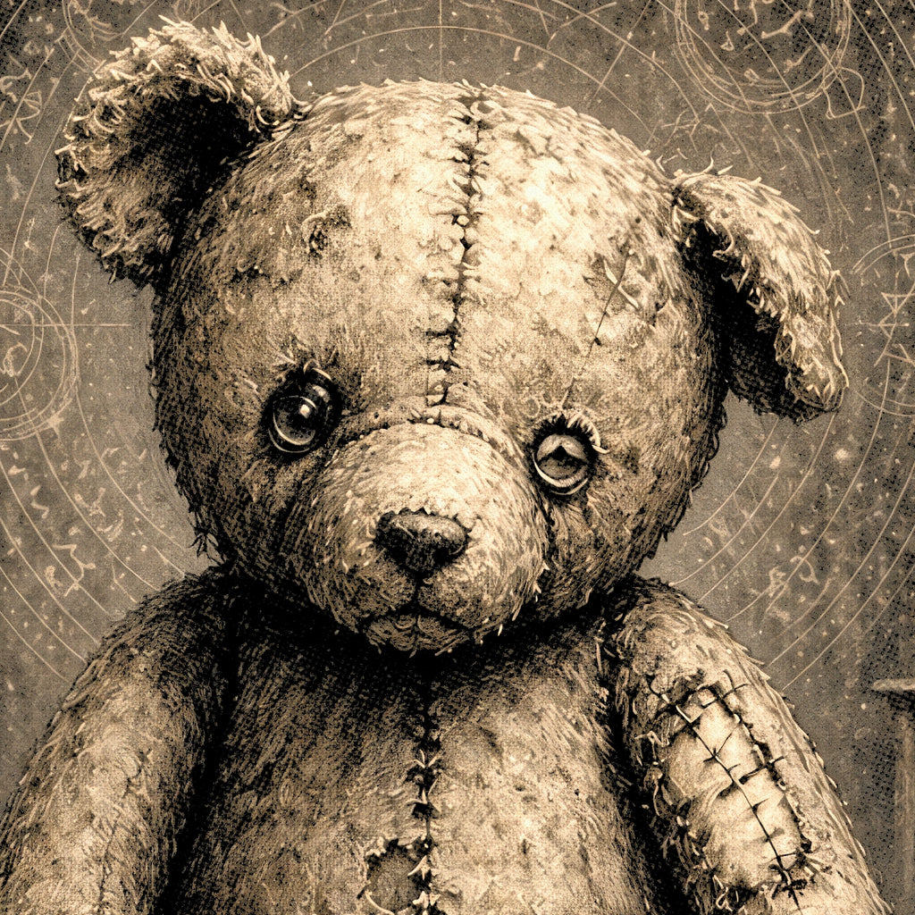 The Left Behind | Gothic Teddy Bear Tarot T-Shirt | Victorian Horror Haunted Toy Graphic Tee
