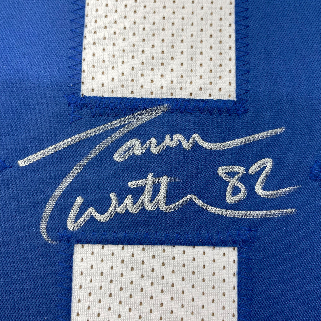 Framed Autographed/Signed Jason Witten 35x39 Dallas White Football Jersey JSA COA