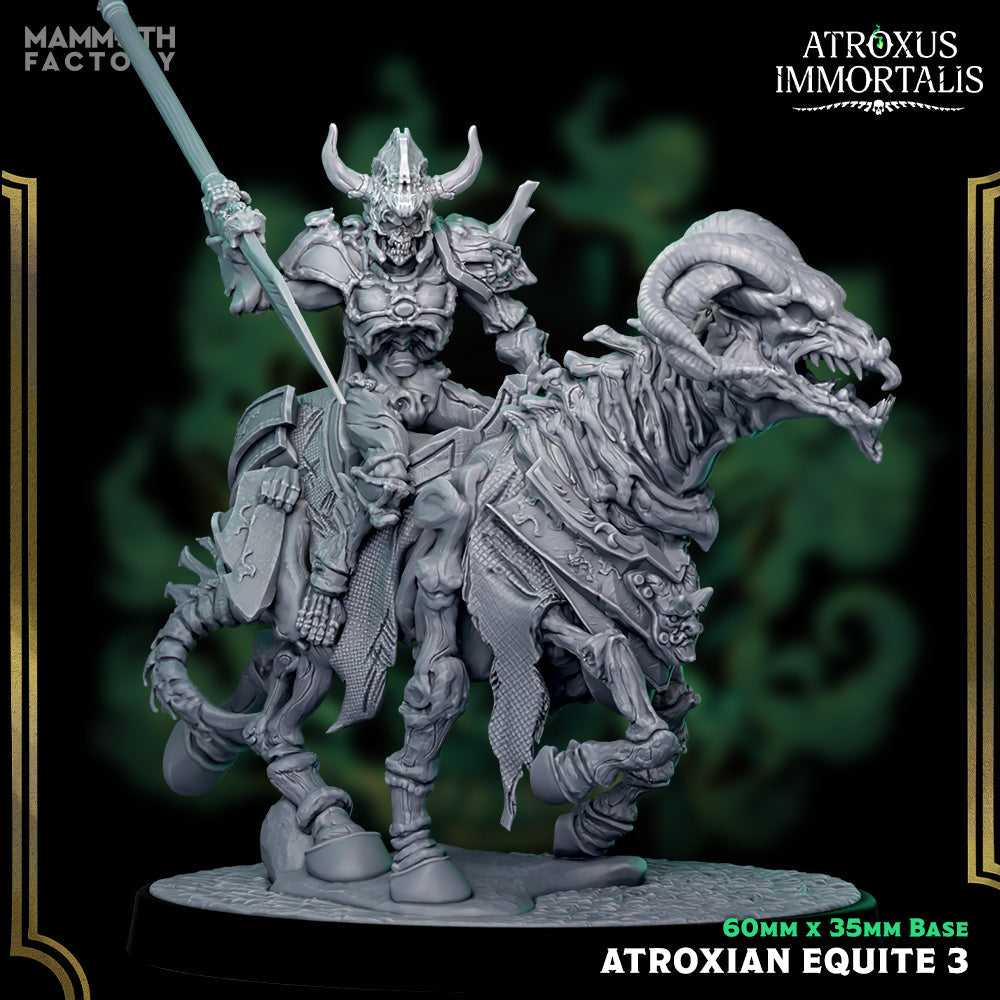 Atroxian Equite: Sculpt 3 (Skeleton Warrior Cavalry Unit)