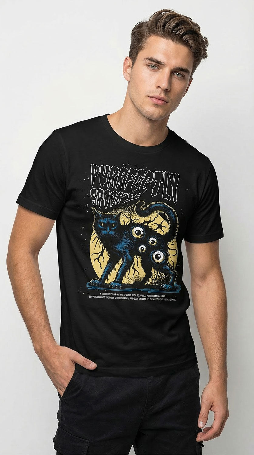 Spooky Vibes Cat T-Shirt
