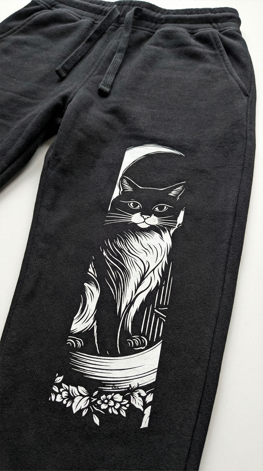 Moon And Cat Sweatpants