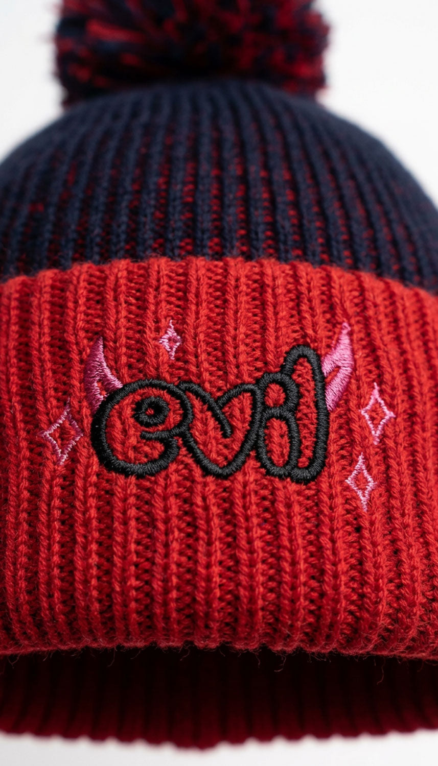 Evil Pop-Pom Beanie