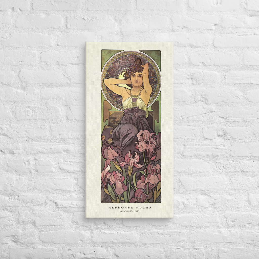 Alphonse Mucha Amethyst Canvas Print (16" X 32")