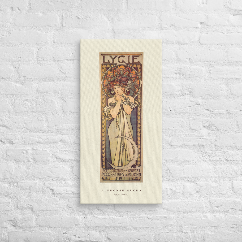 Alphonse Mucha Lygie 1901 Canvas Print (16" X 32")