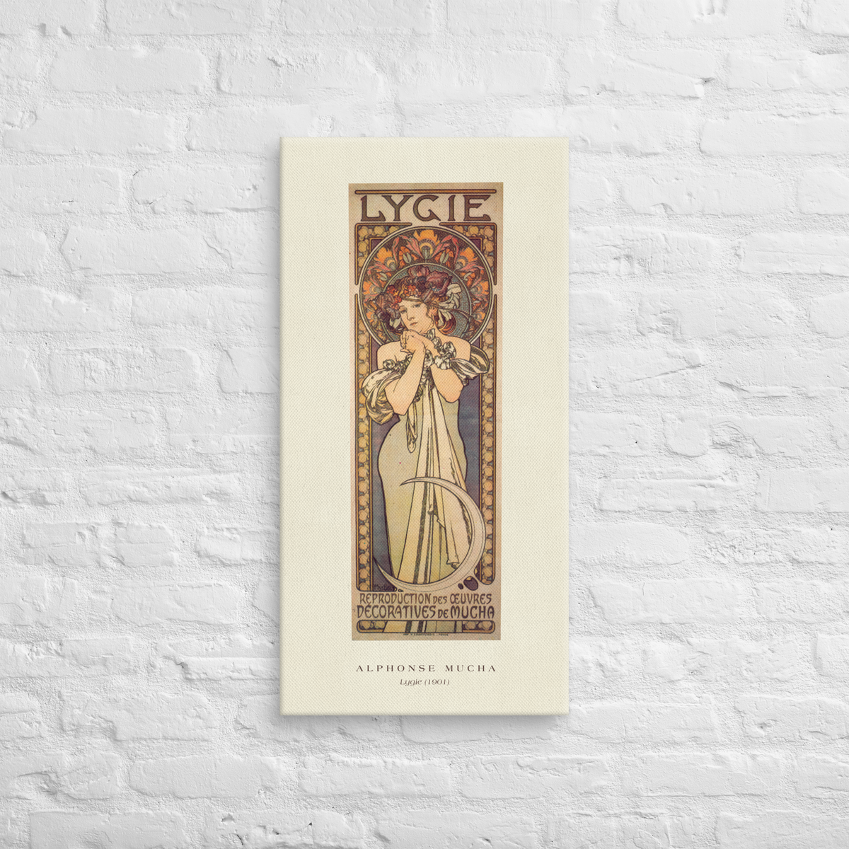 Alphonse Mucha Lygie 1901 Canvas Print (16" X 32")