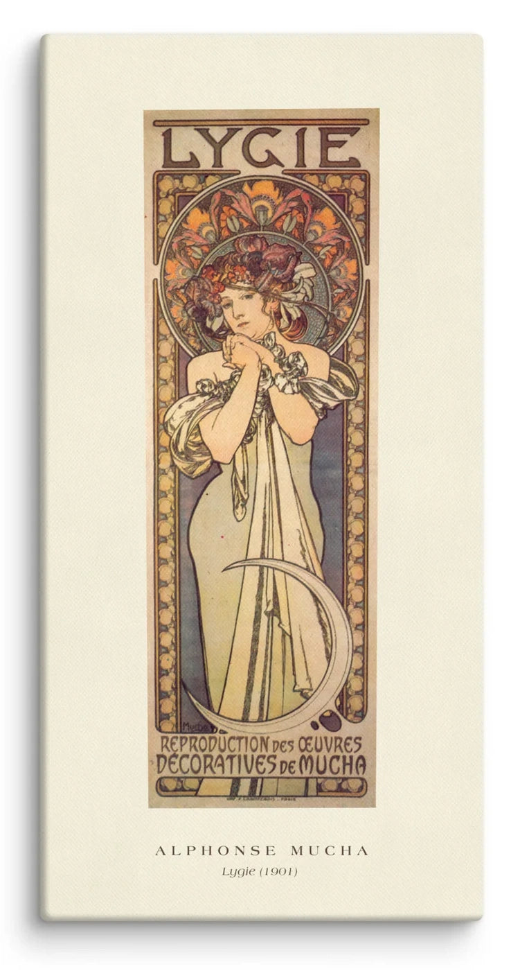 Alphonse Mucha Lygie 1901 Canvas Print (16" X 32")