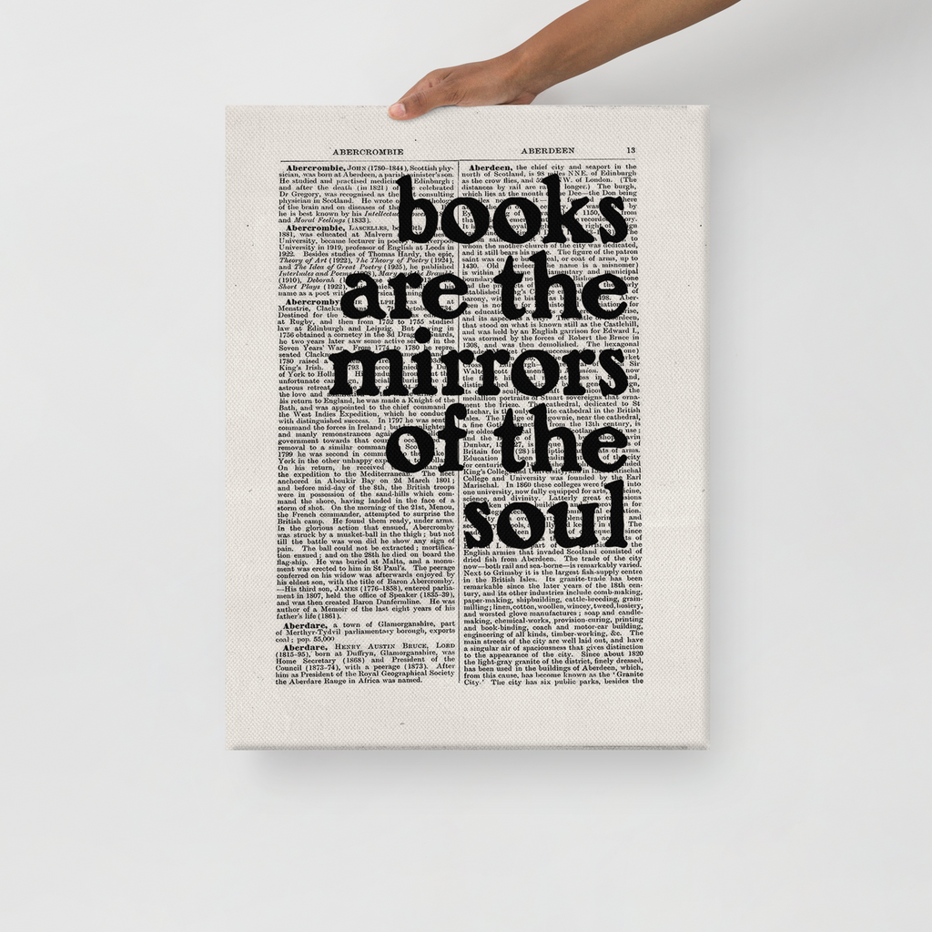 Books Are The Mirrors Of The Soul Canvas Print (18" X 24")