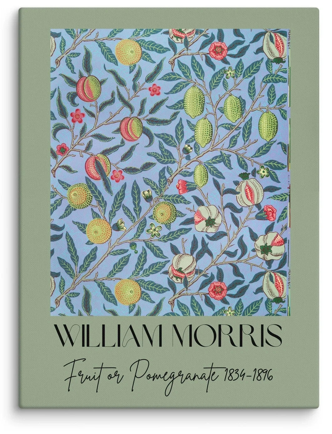 William Morris Fruit or Pomegranate Canvas Print (18" X 24")