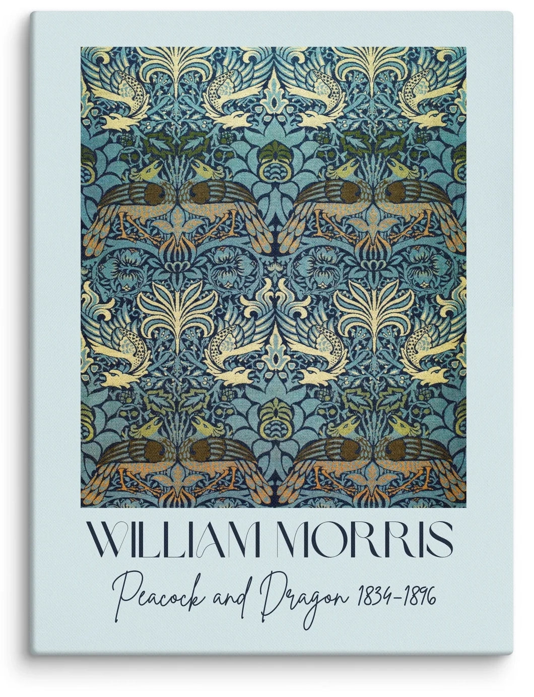 William Morris Peacock & Dragon Canvas Print (18" X 24")