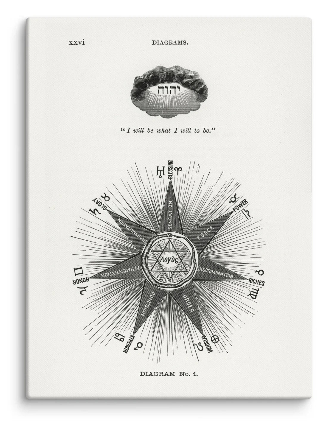 Hiram Erastus Butler - Solar Biology Diagram No. 1 Canvas Print (18" X 24")