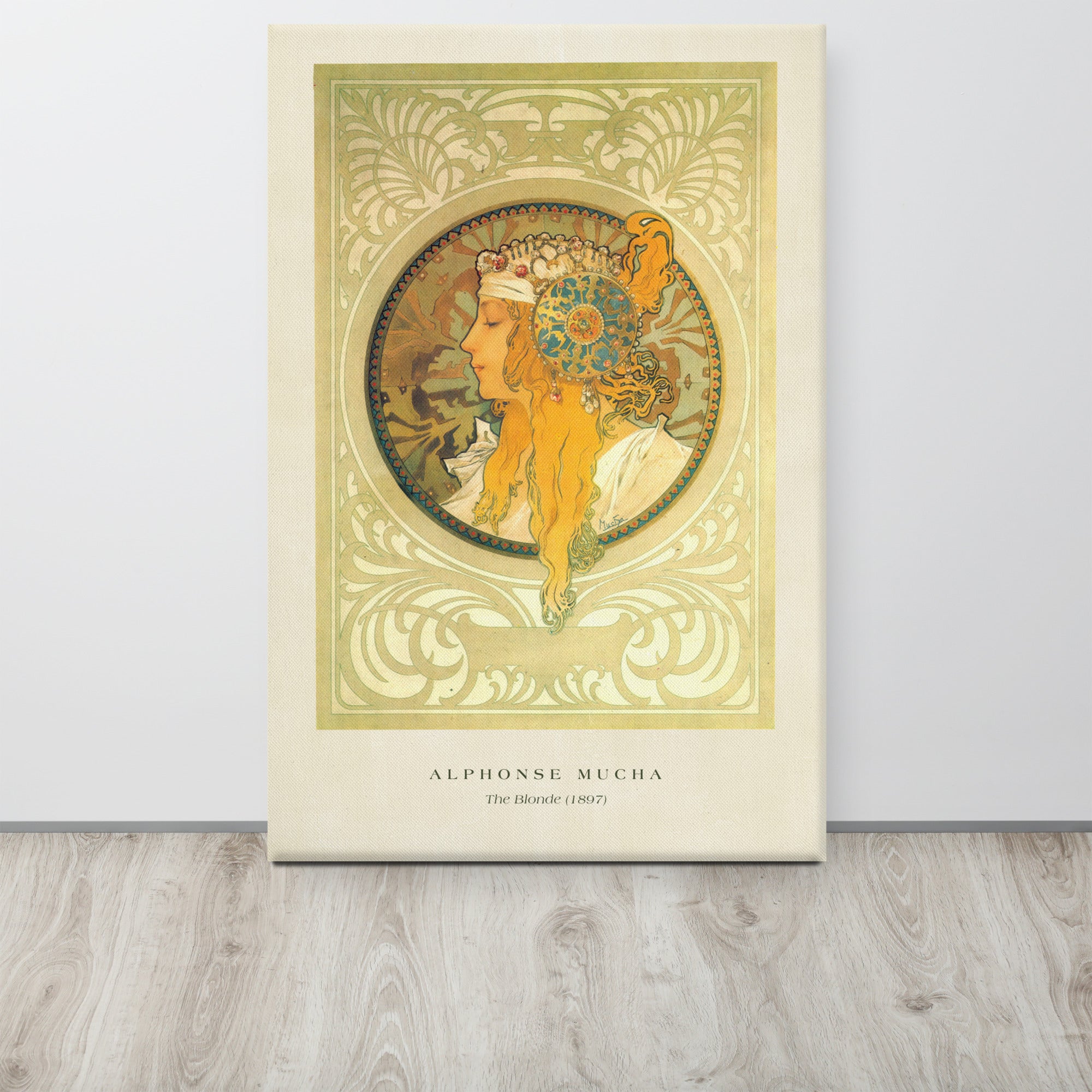 Alphonse Mucha The Blonde Canvas Print (24" X 36")
