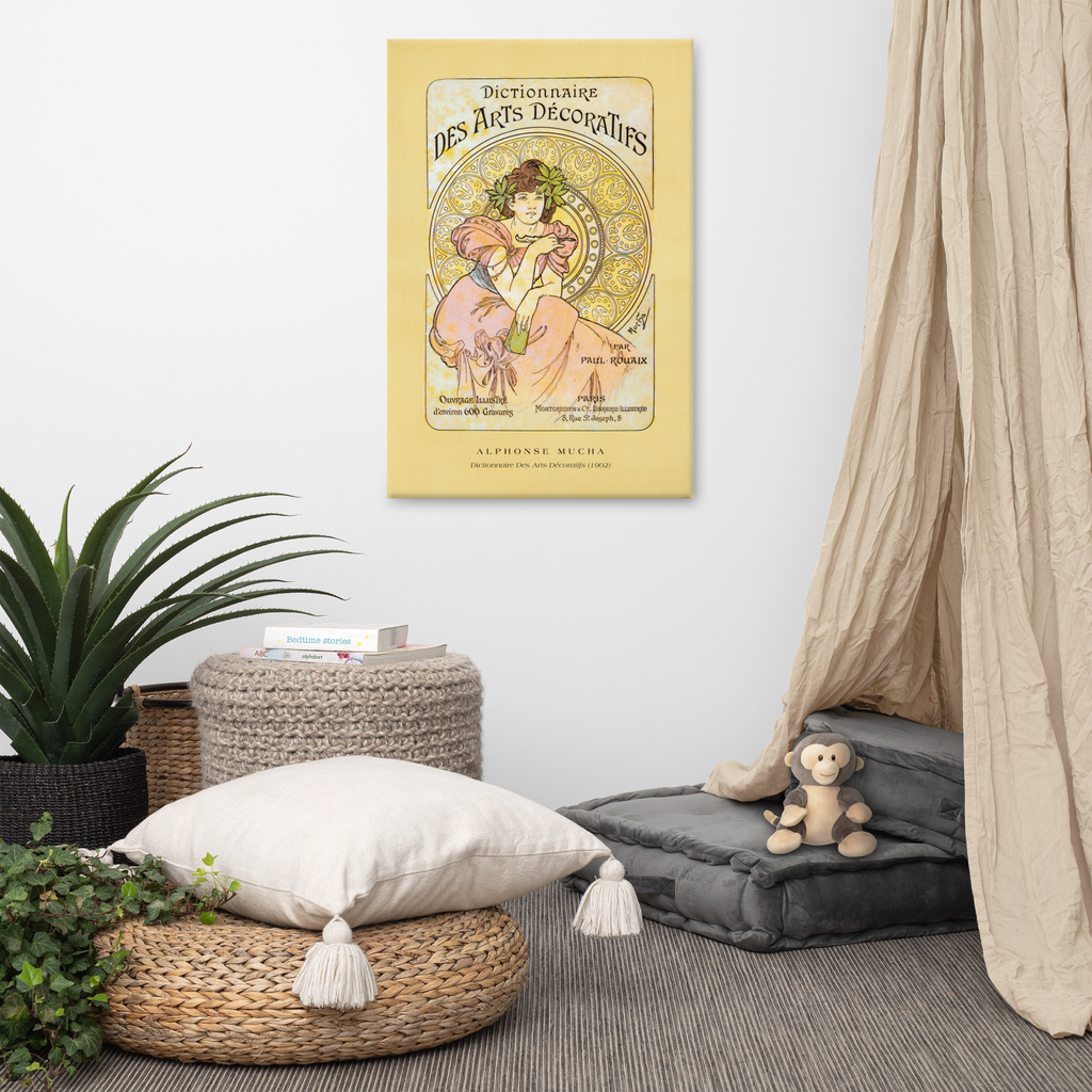 Alphonse Mucha Dictionnaire des Arts Décoratifs Canvas Print (24" X 36")
