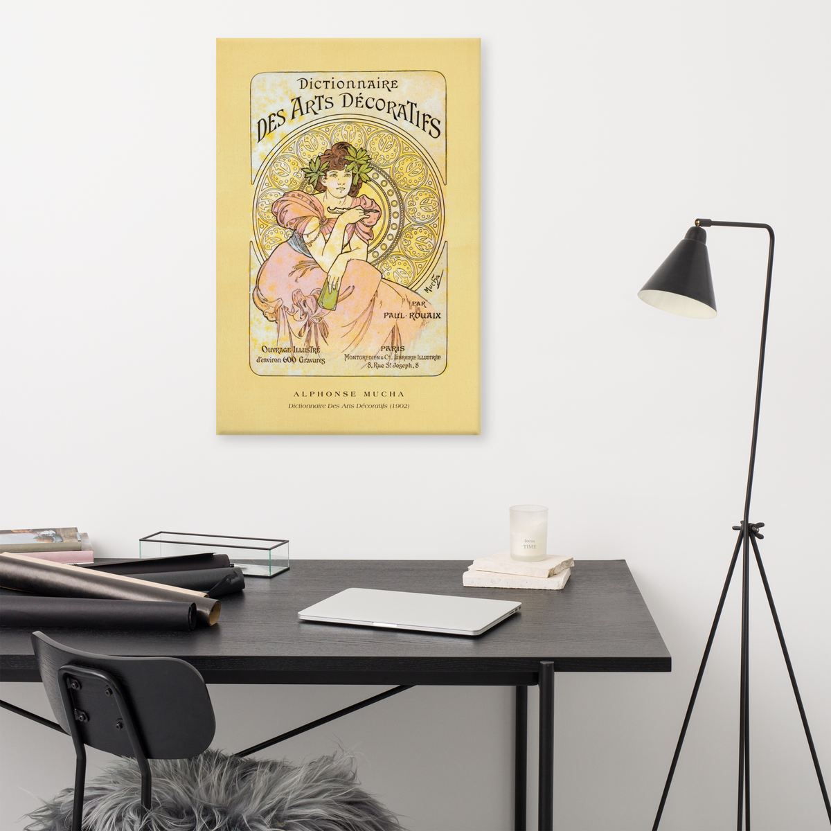 Alphonse Mucha Dictionnaire des Arts Décoratifs Canvas Print (24" X 36")
