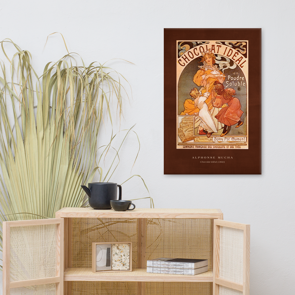 Alphonse Mucha Chocolat Idéal Canvas Print 1860 (24" X 36")