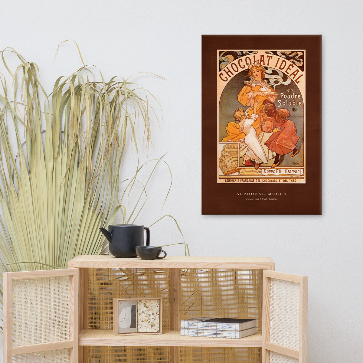Alphonse Mucha Chocolat Idéal Canvas Print 1860 (24" X 36")