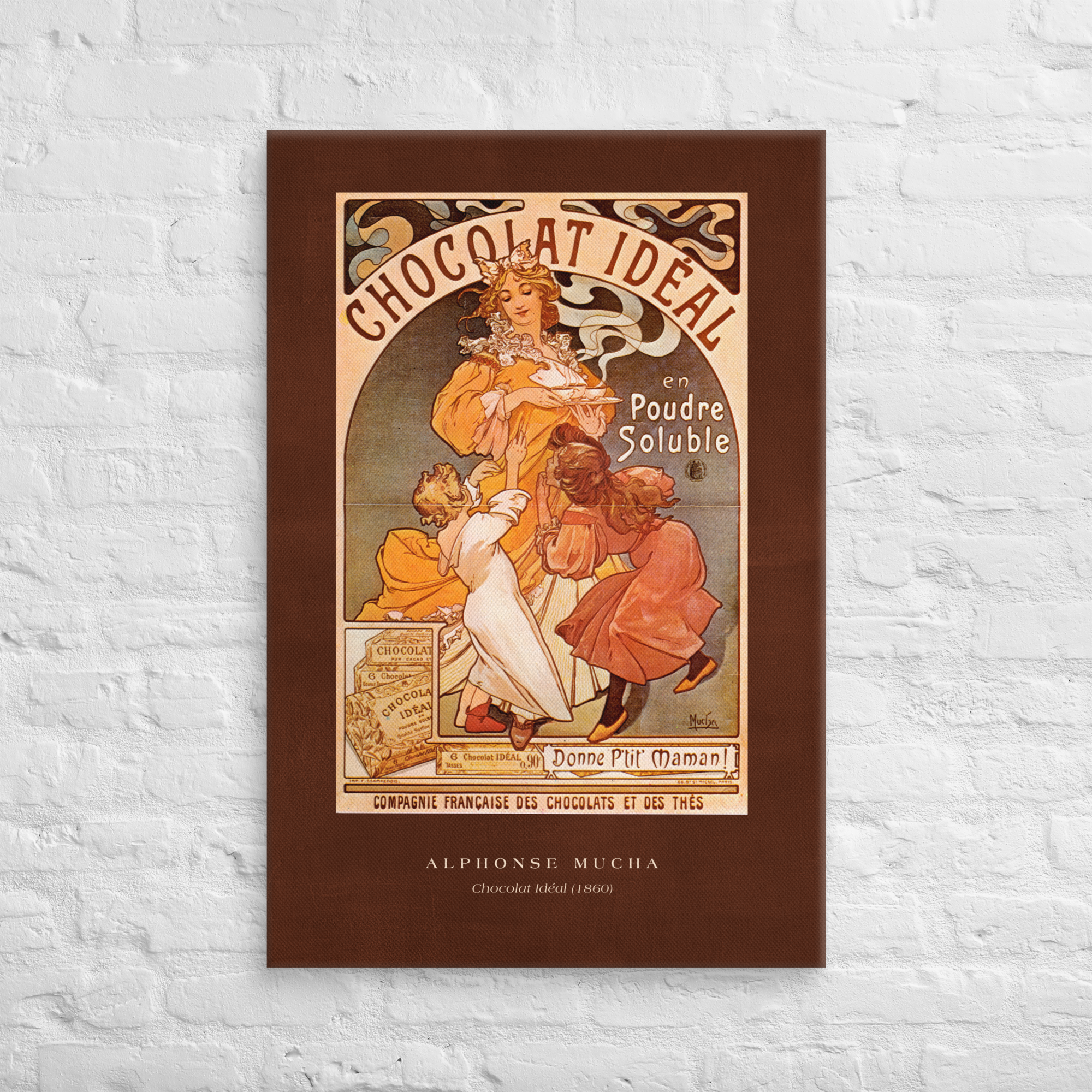 Alphonse Mucha Chocolat Idéal Canvas Print 1860 (24" X 36")
