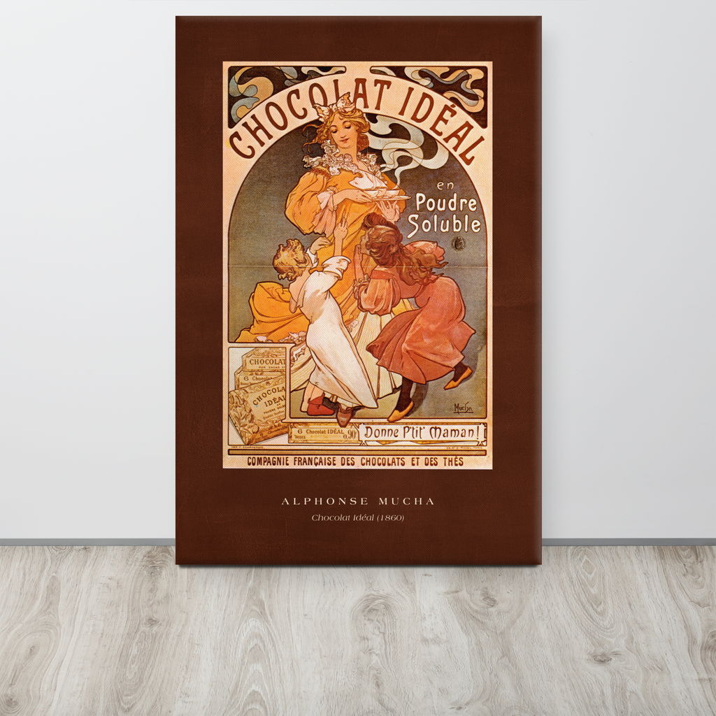 Alphonse Mucha Chocolat Idéal Canvas Print 1860 (24" X 36")