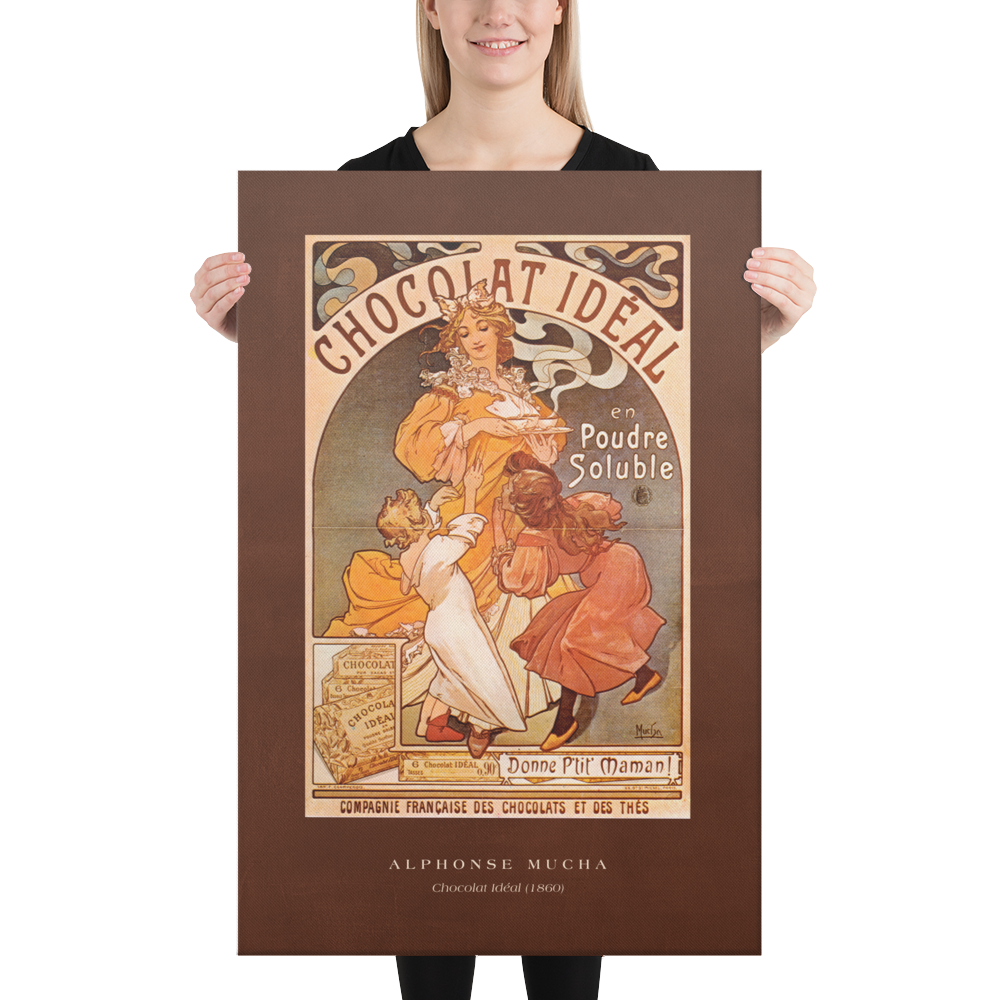 Alphonse Mucha Chocolat Idéal Canvas Print 1860 (24" X 36")