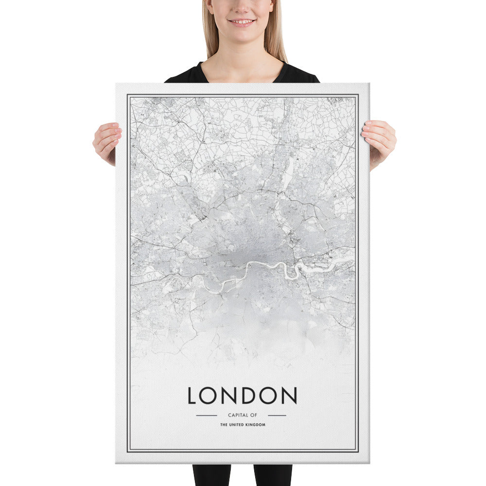 London Cartography Canvas Print (24" X 36")