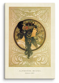 Alphonse Mucha Brunette 1897 Canvas Print (24" X 36")