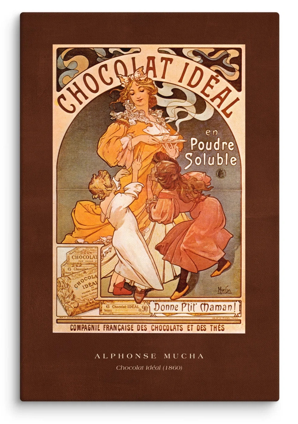Alphonse Mucha Chocolat Idéal Canvas Print 1860 (24" X 36")