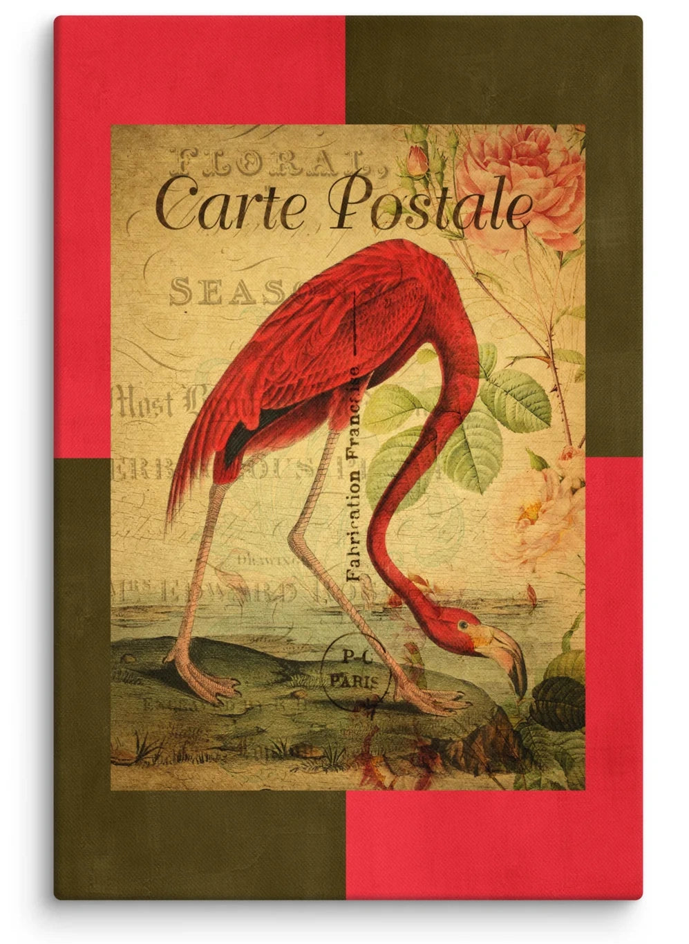 Carte Postale Paris Canvas Print (24" X 36")