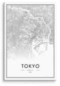 Tokyo Cartography Canvas Print (24" X 36")