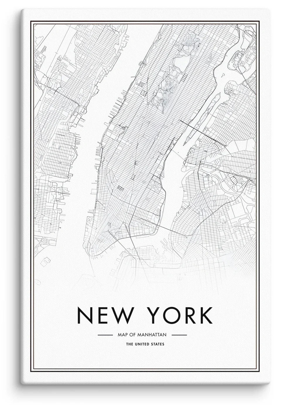 New York Cartography Canvas Print (24" X 36")