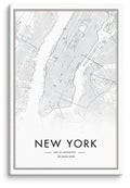 New York Cartography Canvas Print (24" X 36")