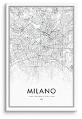 Milano Cartography Canvas Print (24" X 36")