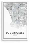 Los Angeles Cartography Canvas Print (24" X 36")