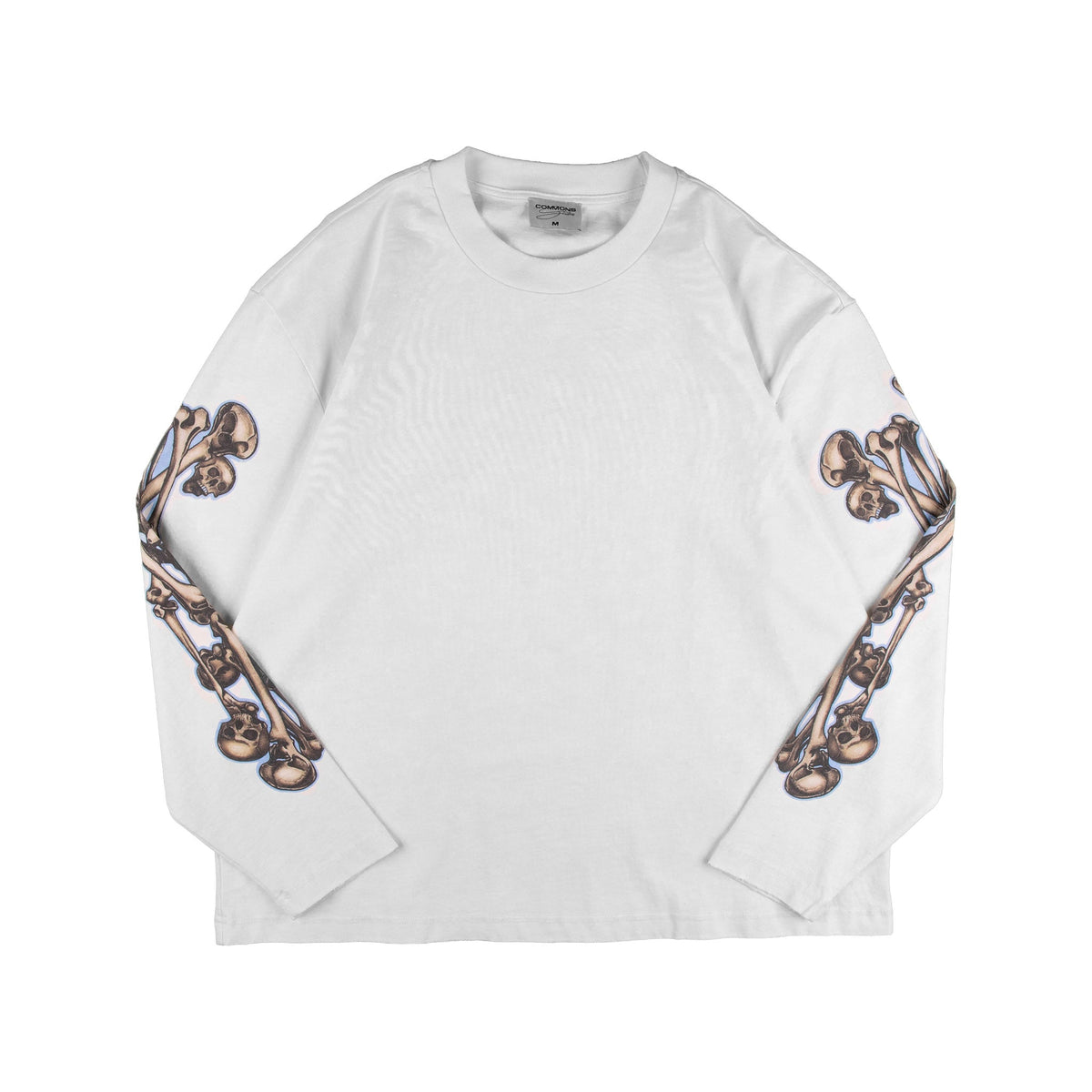 Commons Bad to the Bone Long Sleeve Tee White