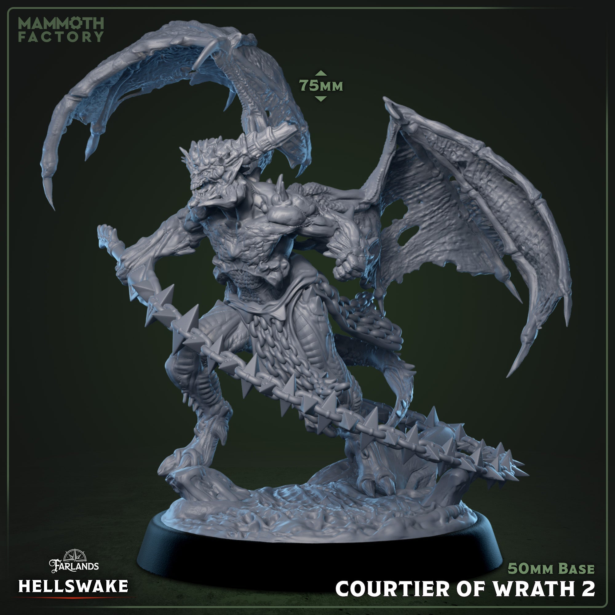 Courtier of Wrath: Sculpt 2 (Winged Chain Demon)