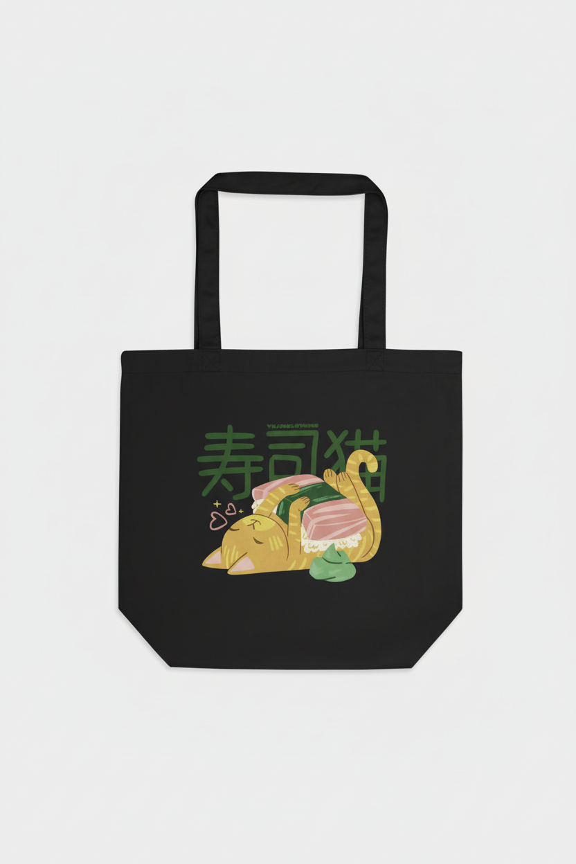 Cute Sushi Cat Eco Tote Bag
